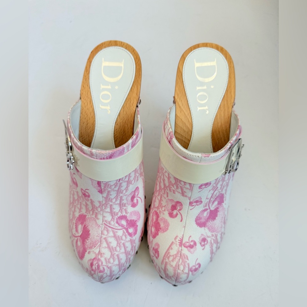 Dior Pink and White Mules - Picture 2 of 9